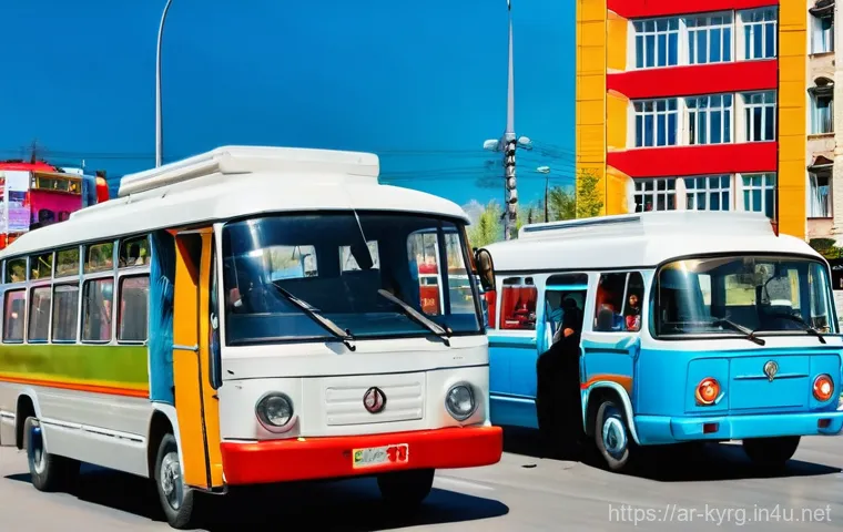 키르기스스탄 교통 정보 - Prompt 1: Bustling Bishkek City Transit**