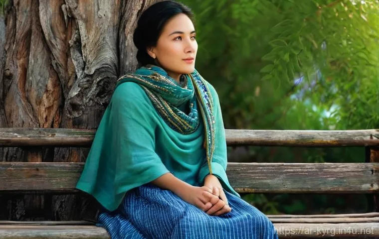 초이굴르 아이트마토프 작품 - **Prompt 1: "Whispers of the Steppes"**
    A wide shot of a young woman, perhaps in her early twent...